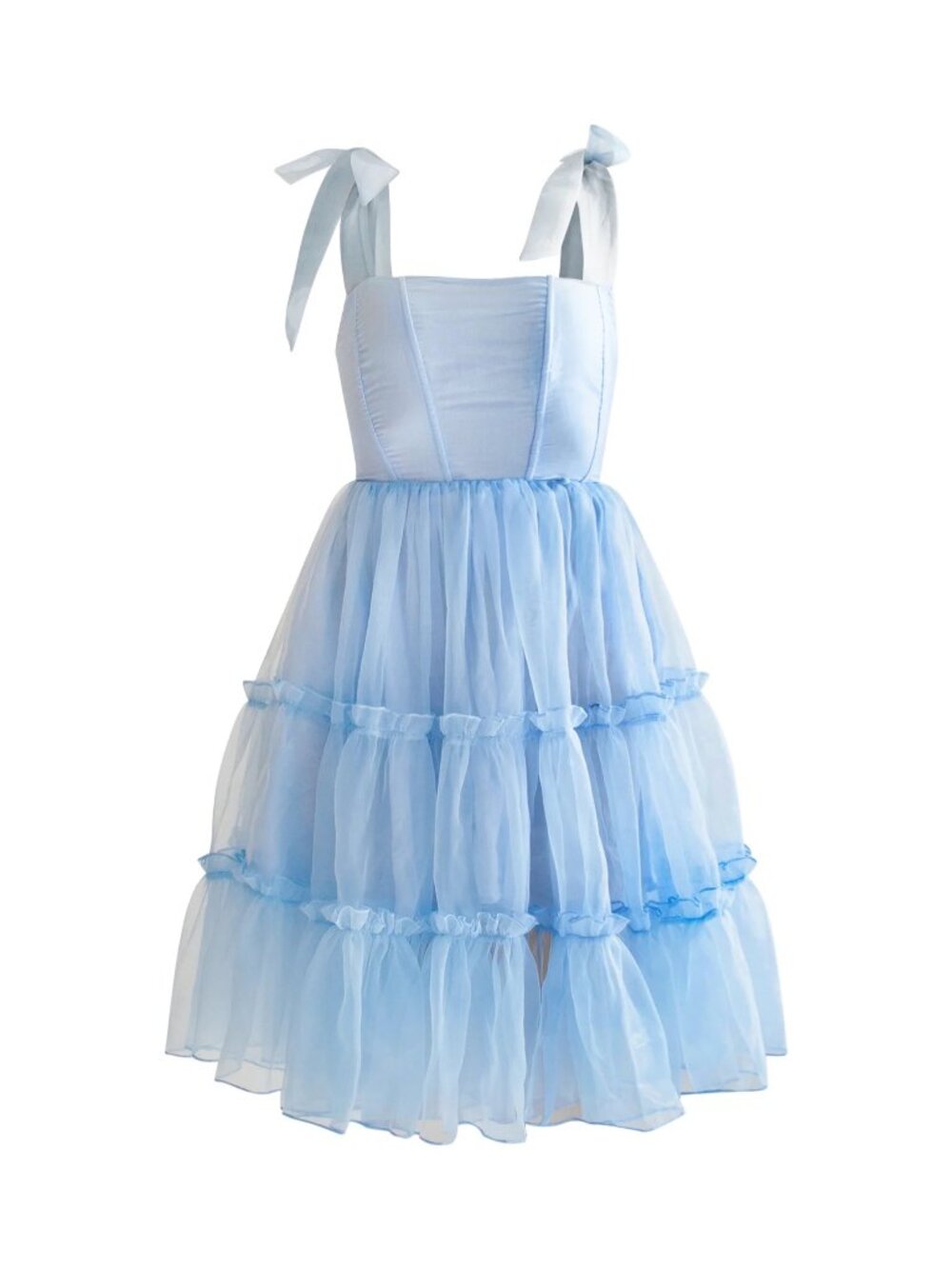 The Siena Dress in Glass Slipper Blue (2X) from Wild Rose & Sparrow